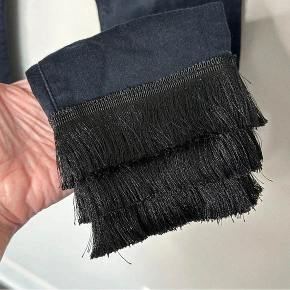 FRAME Lehigh Skinny Byxbee Stretch Jeans size 28 Fringed hems Dark Wash Clqssic - Picture 11 of 12